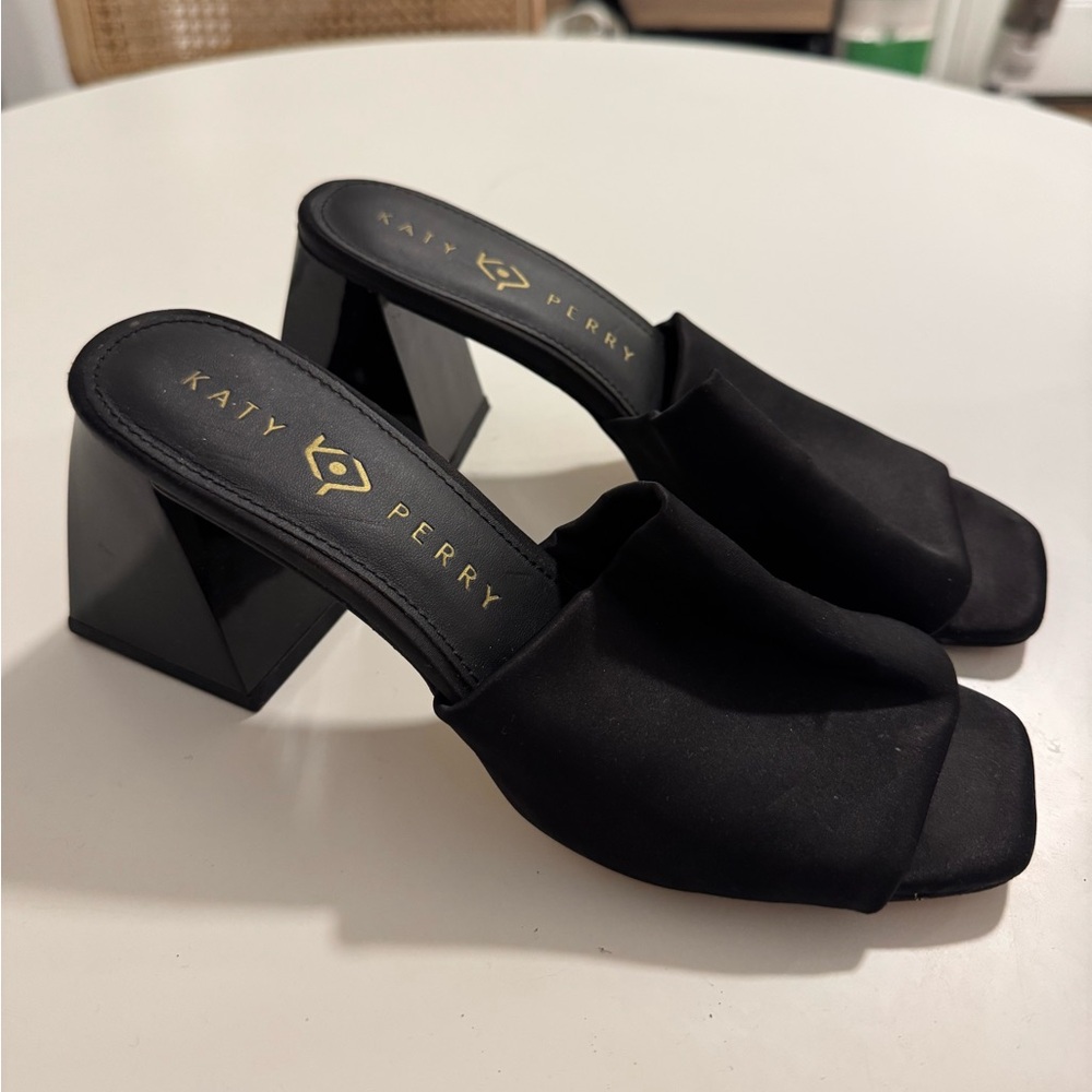 Katy Perry Black Block Heel Sandal